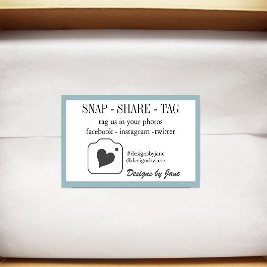 スモールビジネス用ステッカー Snap Share Tag 長方形シール