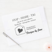 スモールビジネス用ステッカー Snap Share Tag 長方形シール (封筒)