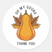 スモールビジネス秋ステッカー ラウンドシール (正面)