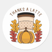 スモールビジネス秋ステッカー ラウンドシール (正面)