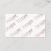 スモールビジネス、パッケージの挿入に感謝します 名刺 (裏面)