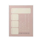 スモールビジネス、ピンク、クリーム用プランナー ノートパッド (回転)