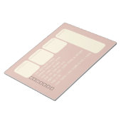 スモールビジネス、ピンク、クリーム用プランナー ノートパッド (アングル)