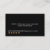 スモールビジネ感謝していス、お客様、パッケージの挿入、スモールビジネス 名刺 (裏面)