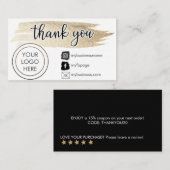 スモールビジネ感謝していス、お客様、パッケージの挿入、スモールビジネス 名刺 (正面/裏面)