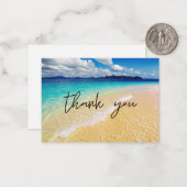 スモールビーチと海ありがとう ノートカード (正面/裏面インサイチュ)