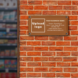 スモールブラウンバナーのビジネスブランド 横断幕