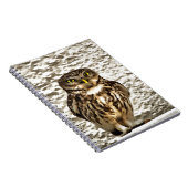 スモールブラウンバーンフクロウ芸術的ポートレート ノートブック (右側)