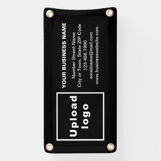 スモールブラックバナー上のビジネスブランド 横断幕 (縦)