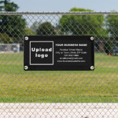 スモールブラックバナー上のビジネスブランド 横断幕 (インサイチュ)