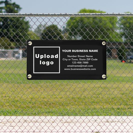 スモールブラックバナー上のビジネスブランド 横断幕 (インサイチュ)