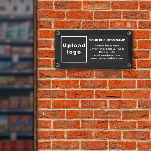 スモールブラックバナー上のビジネスブランド 横断幕