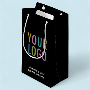 スモールブラック抱き枕カスタムビジネスロゴ スモールペーパーバッグ