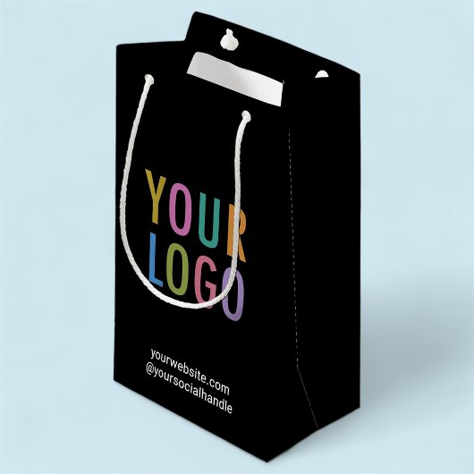 スモールブラック抱き枕カスタムビジネスロゴ スモールペーパーバッグ