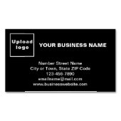 スモールブラック磁気カード上のビジネスブランド マグネット名刺 (正面)