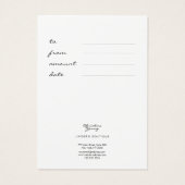 スモールブラック金ゴールドレースランジェリーブティックギフトカード (裏面)