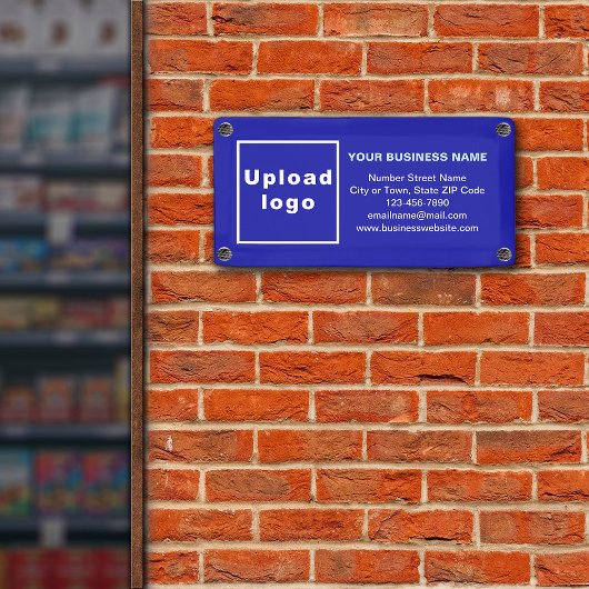 スモールブルーバナーのビジネスブランド 横断幕