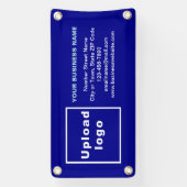 スモールブルーバナーのビジネスブランド 横断幕 (縦)