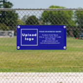 スモールブルーバナーのビジネスブランド 横断幕 (インサイチュ)