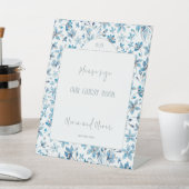 スモールブルーフラワーズゲストブック 台座サイン (インサイチュ)