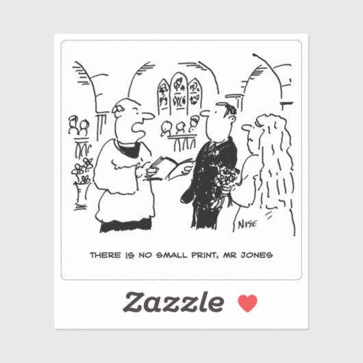 スモールプリント結婚の誓いの漫画なし。 シール (シート)