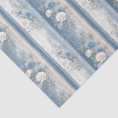 スモールベビーブルーストライプ&レース 薄葉紙 (詳細)