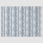 スモールベビーブルーストライプ&レース 薄葉紙 (正面)