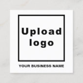スモールホワイトスクエアカードにビジネスブランド スクエア名刺 (裏面)