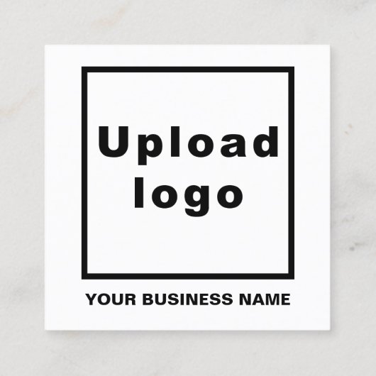 スモールホワイトスクエアカードにビジネスブランド スクエア名刺 (裏面)
