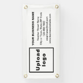 スモールホワイトバナー上のビジネスブランド 横断幕 (縦)