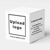 スモールホワイトボックス上のビジネスブランド フェイバーボックス (正面サイド)