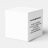 スモールホワイトボックス上のビジネスブランド フェイバーボックス (裏面サイド)