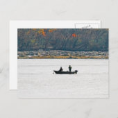 スモールボート魚釣り ポストカード (正面/裏面)