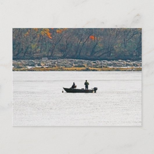 スモールボート魚釣り ポストカード (正面)