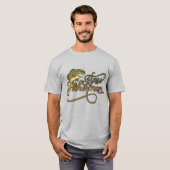 スモールマウスバスの釣り人 Tシャツ (正面フル)