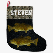 スモールマウスバス魚釣り迷彩柄名メンズ