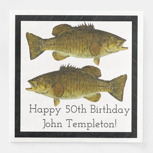 スモールマウスベース魚釣りスポーツ誕生日50th (正面)