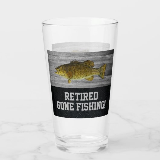 スモールマウスベース魚釣り退職した退職パーティー タンブラーグラス (裏面)