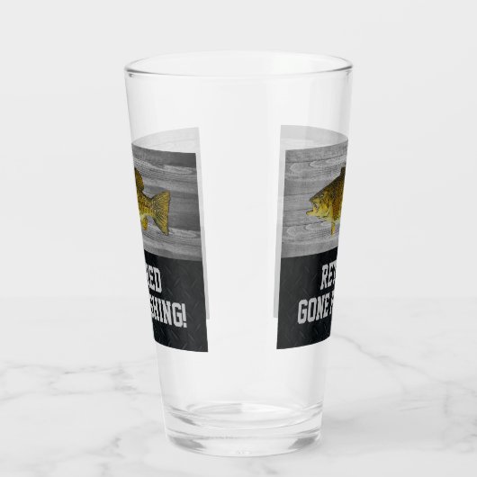 スモールマウスベース魚釣り退職した退職パーティー タンブラーグラス (右)