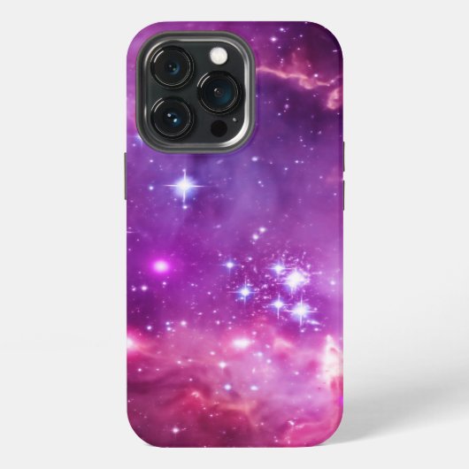 スモールマゼラン雲の紫色の色合い iPhoneケース (裏面)