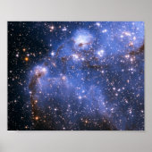 スモールマゼラン雲 青い宇宙の写真 10x8 ポスター (正面)