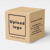 スモールライトブラウンカラーボックスにビジネスブランド フェイバーボックス (正面サイド)