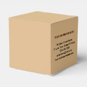 スモールライトブラウンカラーボックスにビジネスブランド フェイバーボックス (裏面サイド)