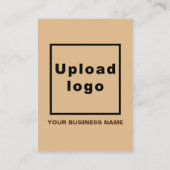 スモールライトブラウンポートレートカード上のビジネスブランド 名刺 (裏面)