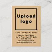 スモールライトブラウンポートレートカード上のビジネスブランド 名刺 (正面)