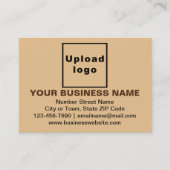 スモールライトブラウン長方形カード上のビジネスブランド 名刺 (正面)