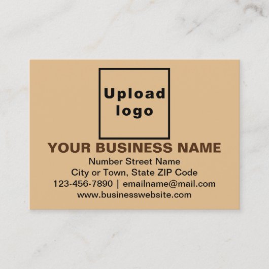 スモールライトブラウン長方形カード上のビジネスブランド 名刺 (正面)