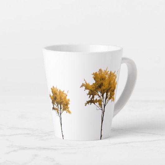 スモールラテマグカップ, 12 oz – 生命の木のデザイン カフェラテマグ (右アングル)