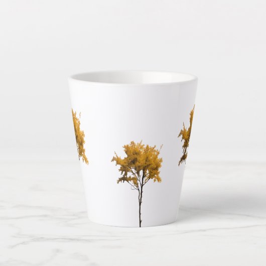 スモールラテマグカップ, 12 oz – 生命の木のデザイン カフェラテマグ (正面)