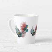 スモールラテマグ12オズモダン-抽象芸術自然アート カフェラテマグ (左アングル)